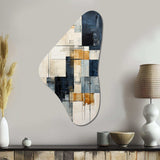 Ivory Illusions Abstract Shapes I - Asymmetric Metal Wall Art