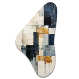 Ivory Illusions Abstract Shapes I - Asymmetric Metal Wall Art