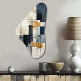 Ivory Illusions Abstract Shapes I - Asymmetric Metal Wall Art