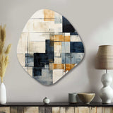 Ivory Illusions Abstract Shapes I - Asymmetric Metal Wall Art