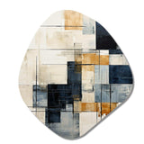 Ivory Illusions Abstract Shapes I - Asymmetric Metal Wall Art