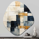 Ivory Illusions Abstract Shapes I - Asymmetric Metal Wall Art