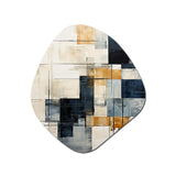 Ivory Illusions Abstract Shapes I - Asymmetric Metal Wall Art