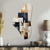 Ivory Illusions Abstract Shapes II - Asymmetric Metal Wall Art