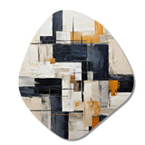 Ivory Illusions Abstract Shapes II - Asymmetric Metal Wall Art