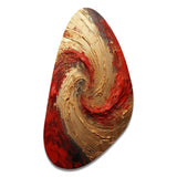 Red Gold Fusion Spiral - Asymmetric Metal Wall Art