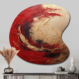 Red Gold Fusion Spiral I - Asymmetric Metal Wall Art