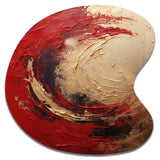 Red Gold Fusion Spiral I - Asymmetric Metal Wall Art