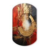 Red Gold Fusion Spiral II - Asymmetric Metal Wall Art