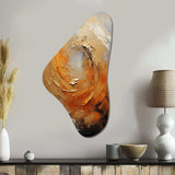 Gold Orange Desert Mirage Spiral - Asymmetric Metal Wall Art