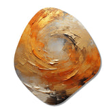 Gold Orange Desert Mirage Spiral - Asymmetric Metal Wall Art