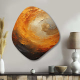 Gold Orange Desert Mirage Spiral I - Asymmetric Metal Wall Art