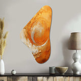 Gold Orange Desert Mirage Spiral II - Asymmetric Metal Wall Art