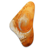 Gold Orange Desert Mirage Spiral II - Asymmetric Metal Wall Art