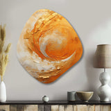 Gold Orange Desert Mirage Spiral II - Asymmetric Metal Wall Art