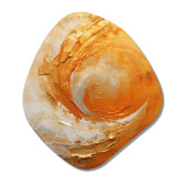 Gold Orange Desert Mirage Spiral II - Asymmetric Metal Wall Art