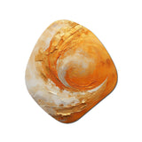 Gold Orange Desert Mirage Spiral II - Asymmetric Metal Wall Art