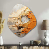 Gold Orange Desert Mirage Spiral III - Asymmetric Metal Wall Art