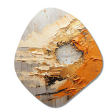 Gold Orange Desert Mirage Spiral III - Asymmetric Metal Wall Art