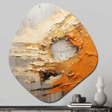 Gold Orange Desert Mirage Spiral III - Asymmetric Metal Wall Art