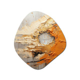 Gold Orange Desert Mirage Spiral III - Asymmetric Metal Wall Art