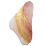 Gold Pink Desert Mirage Spiral I - Asymmetric Metal Wall Art