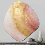 Gold Pink Desert Mirage Spiral I - Asymmetric Metal Wall Art