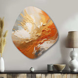 Golden Orange Surge - Asymmetric Metal Wall Art