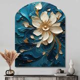 Majestic Motion Teal Spiral II - Asymmetric Metal Wall Art