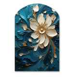 Majestic Motion Teal Spiral II - Asymmetric Metal Wall Art