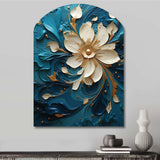 Majestic Motion Teal Spiral II - Asymmetric Metal Wall Art