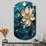 Majestic Motion Teal Spiral II - Asymmetric Metal Wall Art