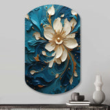 Majestic Motion Teal Spiral II - Asymmetric Metal Wall Art