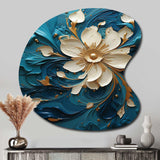 Majestic Motion Teal Spiral II - Asymmetric Metal Wall Art