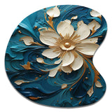 Majestic Motion Teal Spiral II - Asymmetric Metal Wall Art