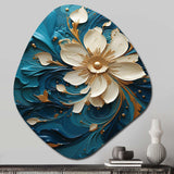 Majestic Motion Teal Spiral II - Asymmetric Metal Wall Art