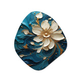 Majestic Motion Teal Spiral II - Asymmetric Metal Wall Art