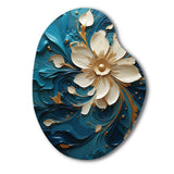 Majestic Motion Teal Spiral II - Asymmetric Metal Wall Art