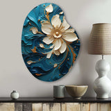 Majestic Motion Teal Spiral II - Asymmetric Metal Wall Art