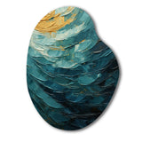 Teal Majestic Motion - Asymmetric Metal Wall Art