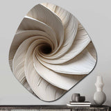 White Minimalism Spiral Poteries - Asymmetric Metal Wall Art