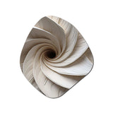 White Minimalism Spiral Poteries - Asymmetric Metal Wall Art