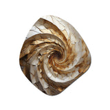 Beige Minimalism Spiral Poteries I - Asymmetric Metal Wall Art