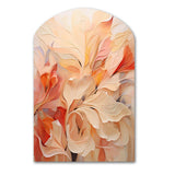 Minimalism Peach Flowers - Asymmetric Metal Wall Art