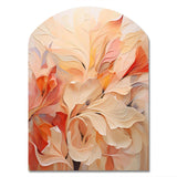 Minimalism Peach Flowers - Asymmetric Metal Wall Art