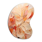 Minimalism Peach Flowers - Asymmetric Metal Wall Art