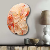 Minimalism Peach Flowers - Asymmetric Metal Wall Art