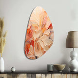 Minimalism Peach Flowers - Asymmetric Metal Wall Art