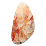 Minimalism Peach Flowers - Asymmetric Metal Wall Art