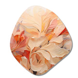 Minimalism Peach Flowers - Asymmetric Metal Wall Art